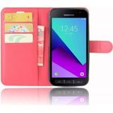 Samsung Galaxy Xcover 4/4s Lychee Portemonnee Hoesje Rood