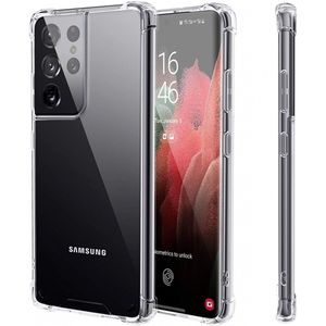 Samsung Galaxy S21 Ultra Hoesje Schokbestendig TPU Transparant