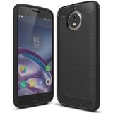 Motorola Moto G5S Geborsteld TPU Hoesje Zwart