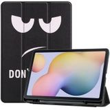 Samsung Galaxy Tab S7 Hoesje Tri-Fold Book Case Do Not Touch Me Print