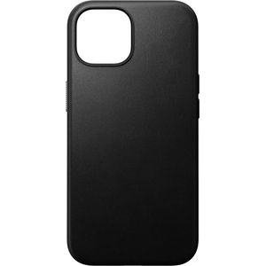 Nomad Modern Leather Apple iPhone 15 Hoesje MagSafe Zwart