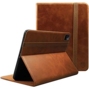 Rosso Deluxe iPad Pro 11 (2022/2021/2020/2018) Hoes Book Case Echt Leer Bruin