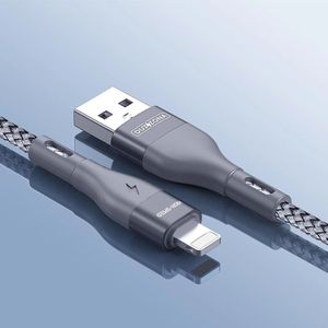 Duzzona 2.4A USB-A naar Lightning 1 Meter Grijs