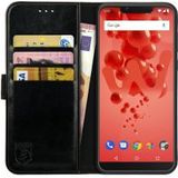 Rosso Element Wiko View 2 Plus Hoesje Book Cover Zwart