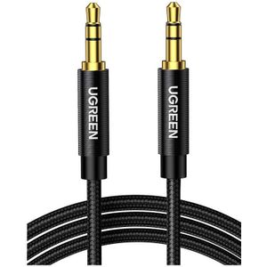 UGREEN 3.5mm Jack naar 3.5mm Jack Audio Aux Kabel Nylon 1M Zwart