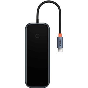 Baseus AcmeJoy USB-C naar USB-A/HDMI/USB-C Adapter Grijs