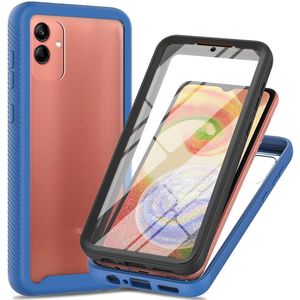 Samsung Galaxy A04 Hoesje Full Protect 360° Cover Hybride Blauw