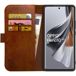 Rosso Element Oppo Reno 10 Hoes Book Case Wallet Bruin