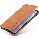Huawei P30 Retro Style Kaarthouder Bookcase Hoesje Bruin