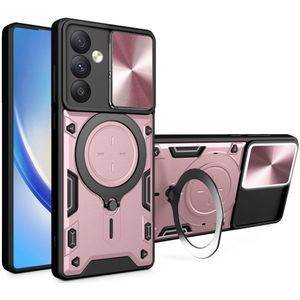 Samsung Galaxy A54 Hoesje Camera Slider en Kickstand Ring Roze