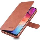 AZNS Samsung Galaxy A70 Wallet Stand Hoesje Bruin