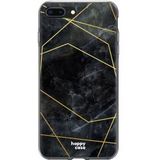 HappyCase Apple iPhone 8 / 7 Plus Hoesje TPU Zwart Marmer Print