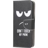 Huawei Y5p Book Case Hoesje Wallet met Print Don't Touch My Phone