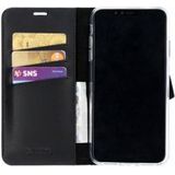 Valenta Booklet GelSkin Apple iPhone XS Max Echt Leren Hoesje Zwart