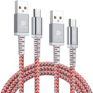 Dux Ducis K-II Pro 2A USB naar USB-C Kabel (2-Pack) 1M 2M Rood