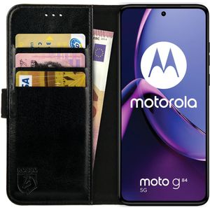 Rosso Element Motorola Moto G84 Hoesje Book Case Wallet Zwart