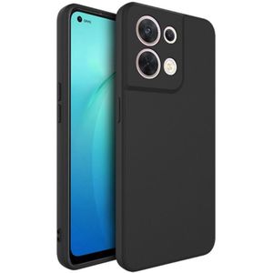 Oppo Reno 8 Hoesje Dun TPU Matte Back Cover Zwart