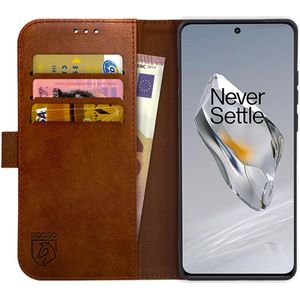 Rosso Element OnePlus 12 Hoesje Book Case Cover Wallet Bruin