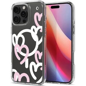 Spigen Ultra Hybrid MagFit Apple iPhone 16 Pro Max Hoesje MagSafe Hearts Wit