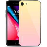 Apple iPhone 8 Tempered Glass Back Cover Geel