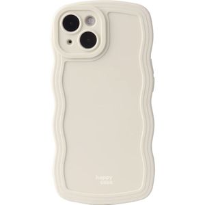 HappyCase Wavy Apple iPhone 16E / 13 Hoesje TPU Back Cover Beige