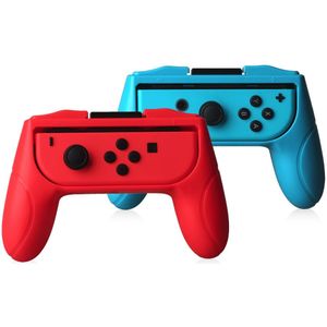 Universeel Nintendo Switch Controller Handvat Rood en Blauw (2-Pack)