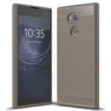 Sony Xperia XA2 Ultra Geborsteld TPU Hoesje Grijs