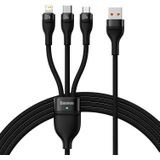 Baseus Flash Serie 3-in-1 USB naar Lightning/USB-C/MicroUSB Kabel 1.2M