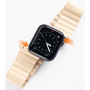 Dux Ducis - Apple Watch Bandje - 1-9/SE 38MM/40MM/41MM - Magneetsluiting - Beige