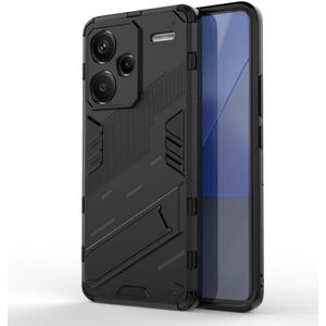 Xiaomi Redmi 13 Pro Plus Hoesje Shockproof Kickstand Back Cover Zwart