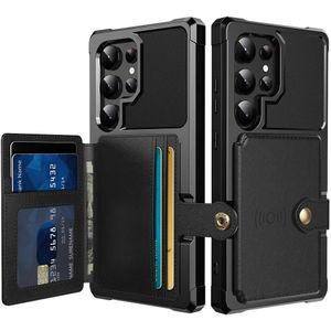 Samsung Galaxy S25 Ultra Hoesje 3-in-1 Pasjes Portemonnee Back Cover Zwart