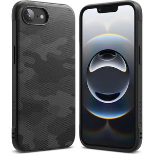Ringke Onyx Apple iPhone 16e Hoesje Flexibel TPU Back Cover Camo Zwart