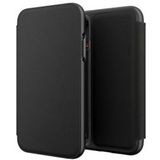 Gear4 D3O Oxford BookCase Apple iPhone XR Leren Telefoon Hoesje Zwart