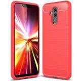Huawei Mate 20 Lite Geborsteld TPU Hoesje Rood