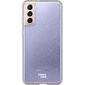 HappyCase Samsung Galaxy S21 Hoesje Flexibel TPU Glitter Print