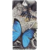 Samsung Galaxy A8 2018 Wallet Case Hoesje met print vlinder