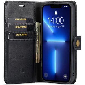 DG Ming Apple iPhone 15 Pro Max Hoesje Retro Wallet Book Case Zwart