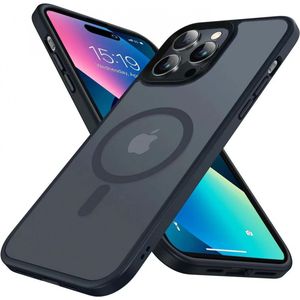 Apple iPhone 14 Pro Max Hoesje met MagSafe Back Cover Matte Zwart