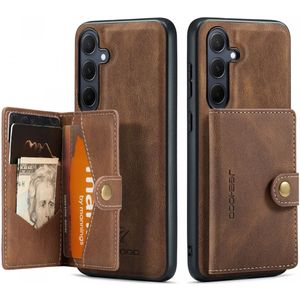 CaseMe JH-01 Samsung Galaxy A55 Hoesje Magnetische Kaarthouder Bruin