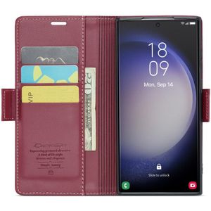 CaseMe 023 Samsung Galaxy S23 Ultra Hoesje Book Case Rood