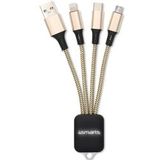 4Smarts GlowCord 3-in-1 Kabel Goud