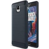 Geborsteld OnePlus 3T / 3 Backcover Armor Hoesje TPU Blauw
