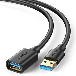 UGREEN USB-A Male naar USB-A Female Verleng Kabel 3 Meter Zwart