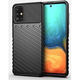 Samsung Galaxy A71 Twill Thunder Texture Hoesje Zwart