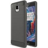 Geborsteld OnePlus 3T / 3 Backcover Armor Hoesje TPU Grijs