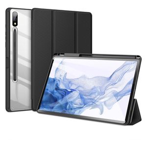 Dux Ducis Toby Samsung Tab S9  / S9 FE  Hoes Tri-Fold Book Case Zwart