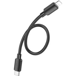 Hoco X96 20W Fast Charge PD USB-C naar Lightning Laadkabel 0.25M Zwart