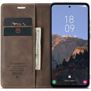 CaseMe 013 Samsung Galaxy A54 Hoesje Book Case met Pasjeshouder Coffee