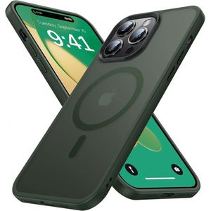 Apple iPhone 14 Pro Max Hoesje met MagSafe Back Cover Matte Green