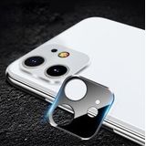 Apple iPhone 11 Camera Lens Metal Ring met Tempered Glass Zwart
